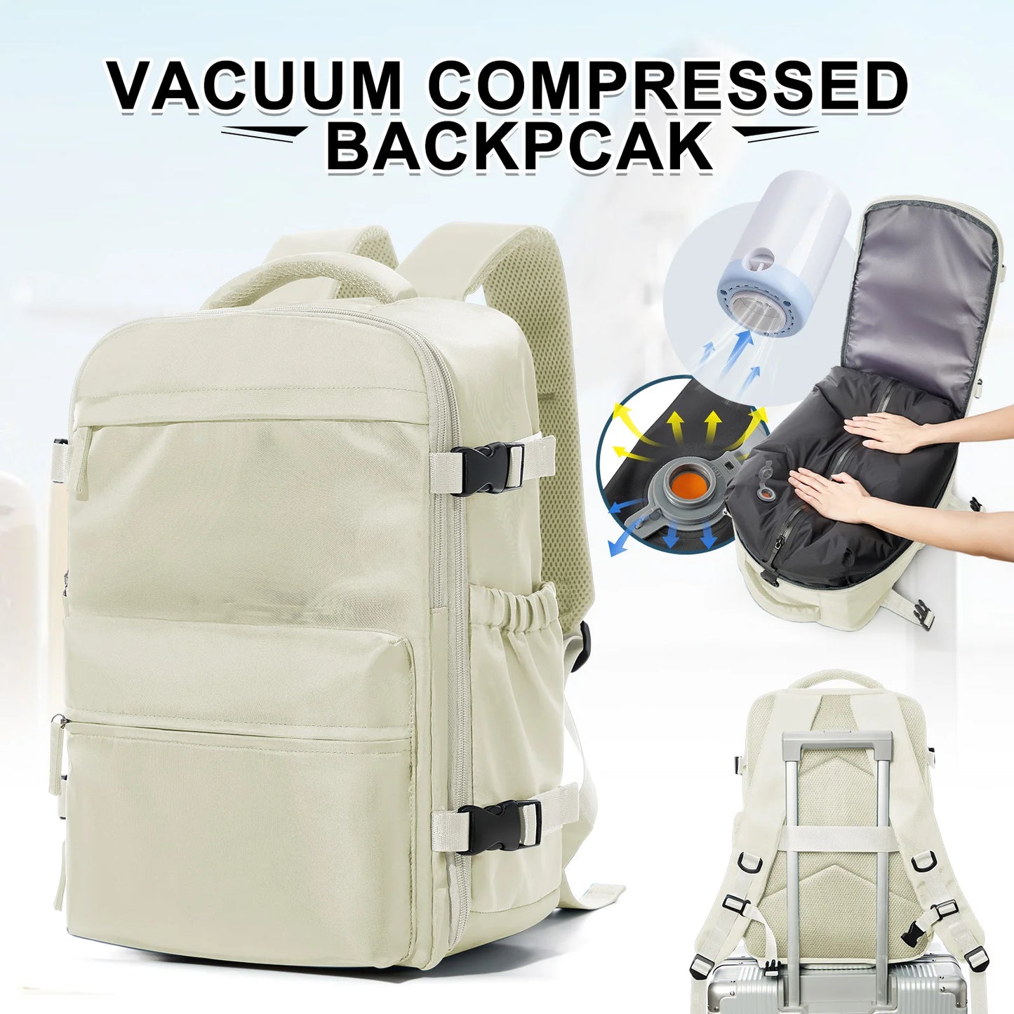 Vacuum Compression Backpack for Travel