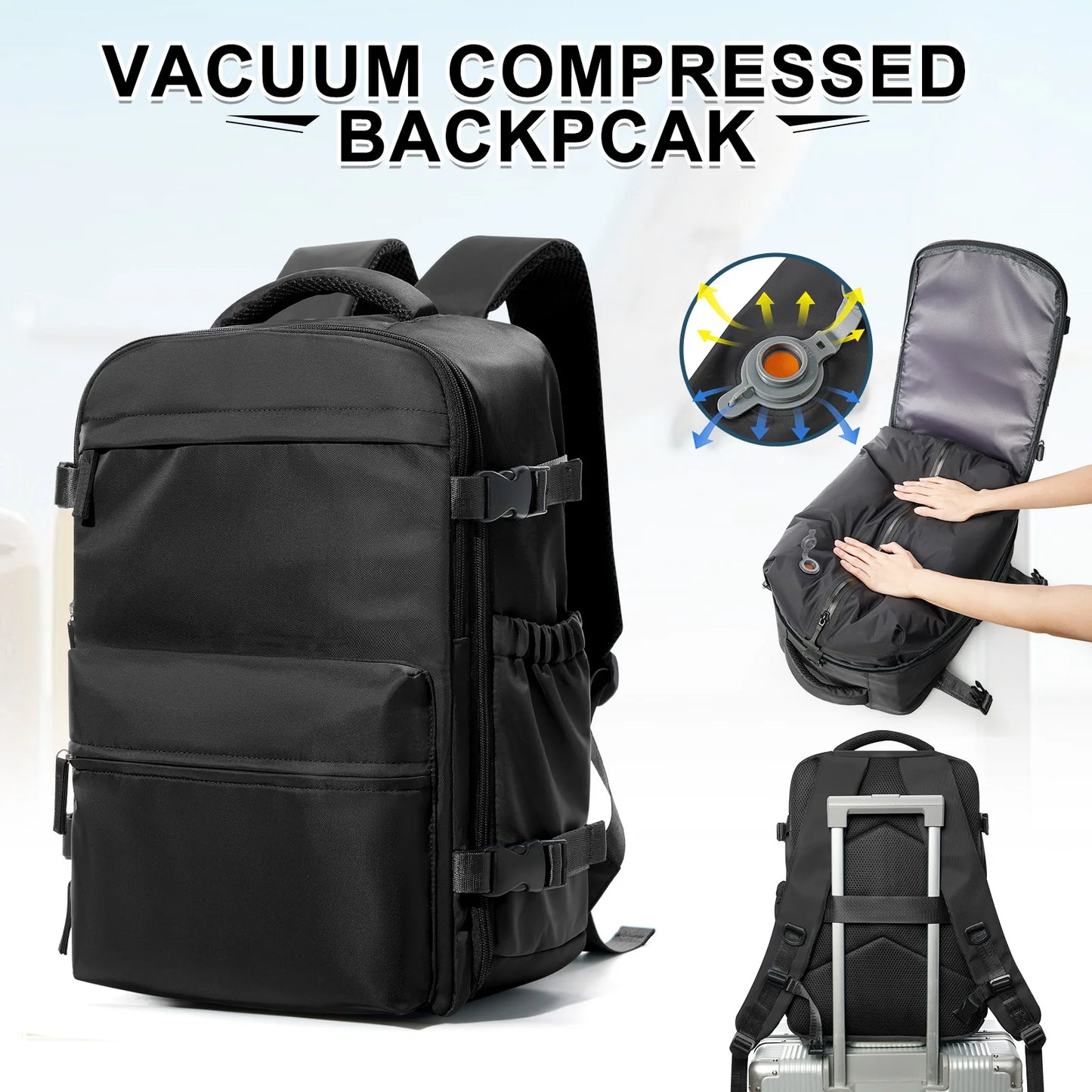 Vacuum Compression Backpack for Travel