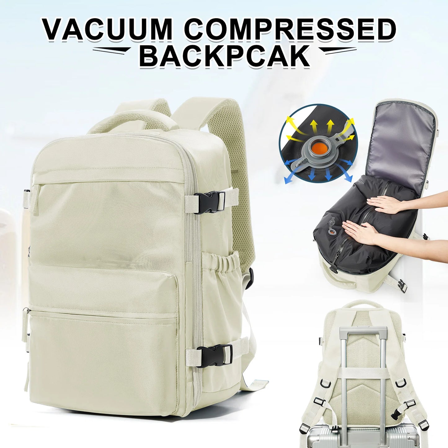 Vacuum Compression Backpack for Travel