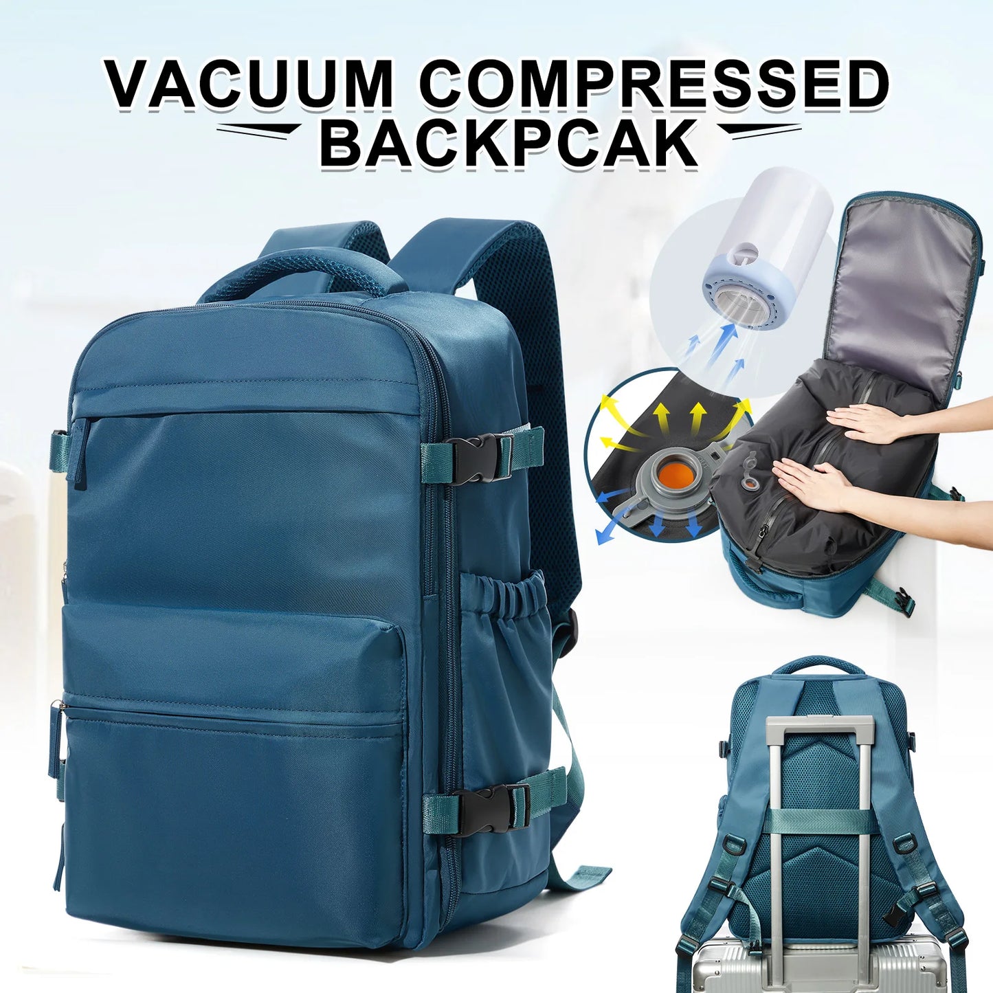Vacuum Compression Backpack for Travel