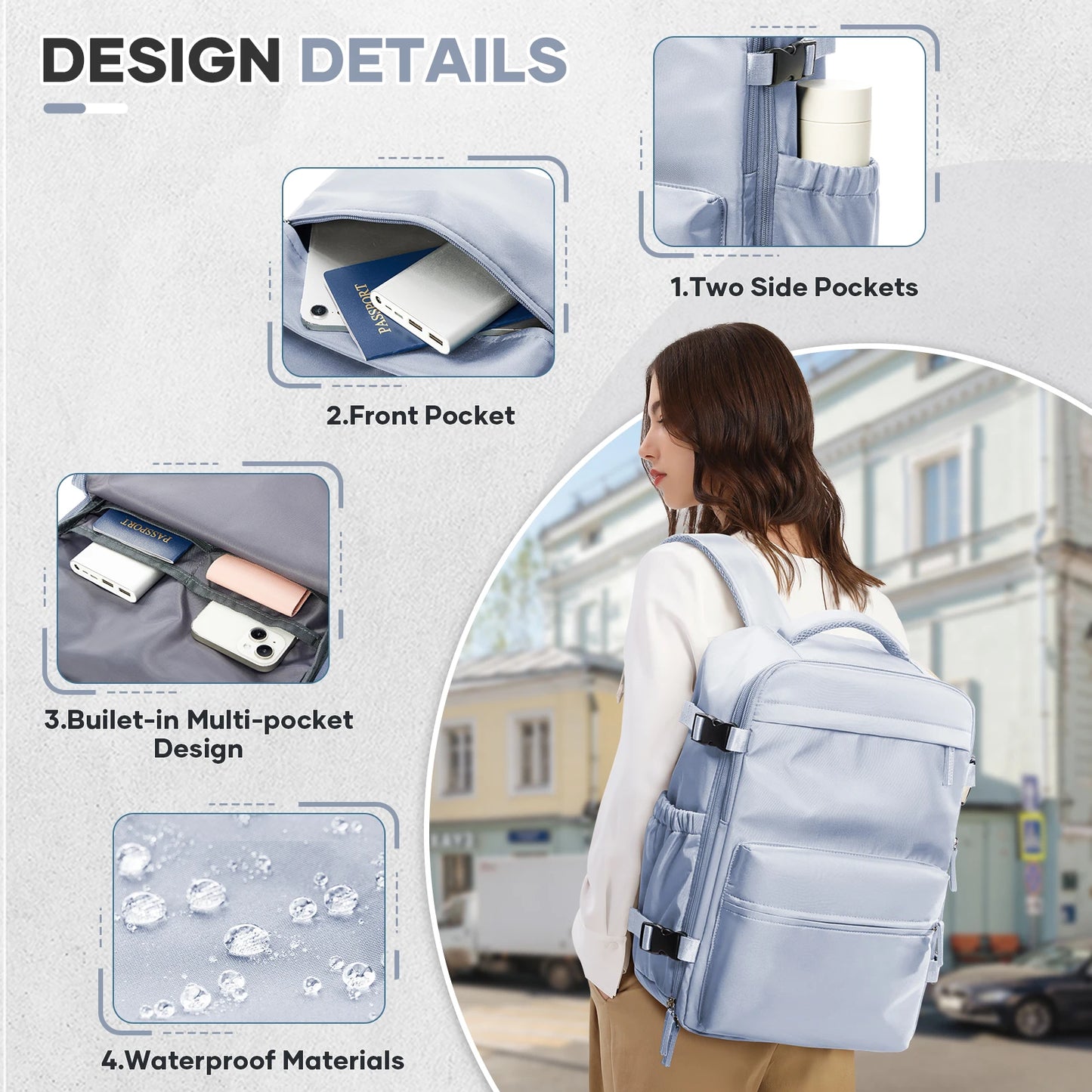 Vacuum Compression Backpack for Travel