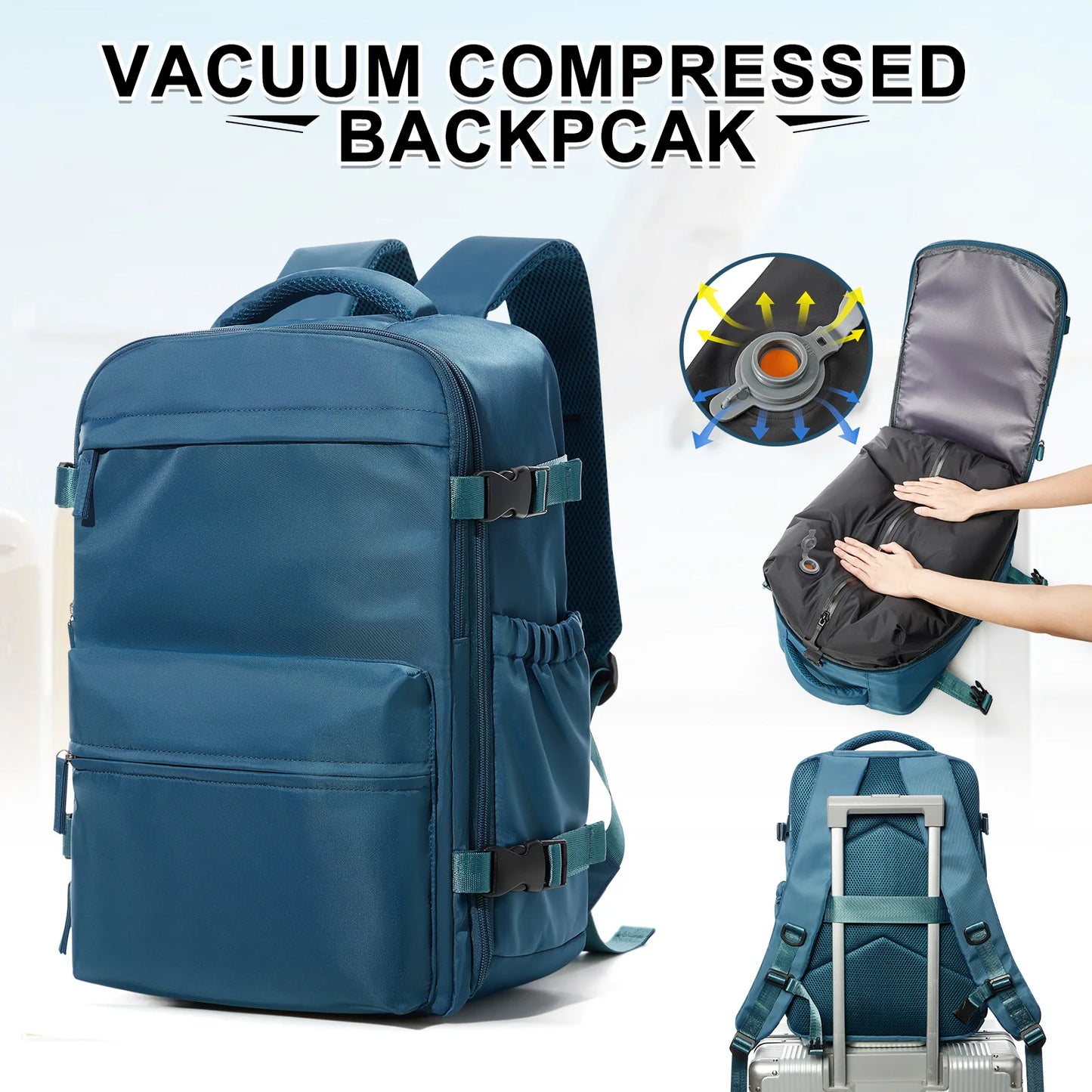 Vacuum Compression Backpack for Travel