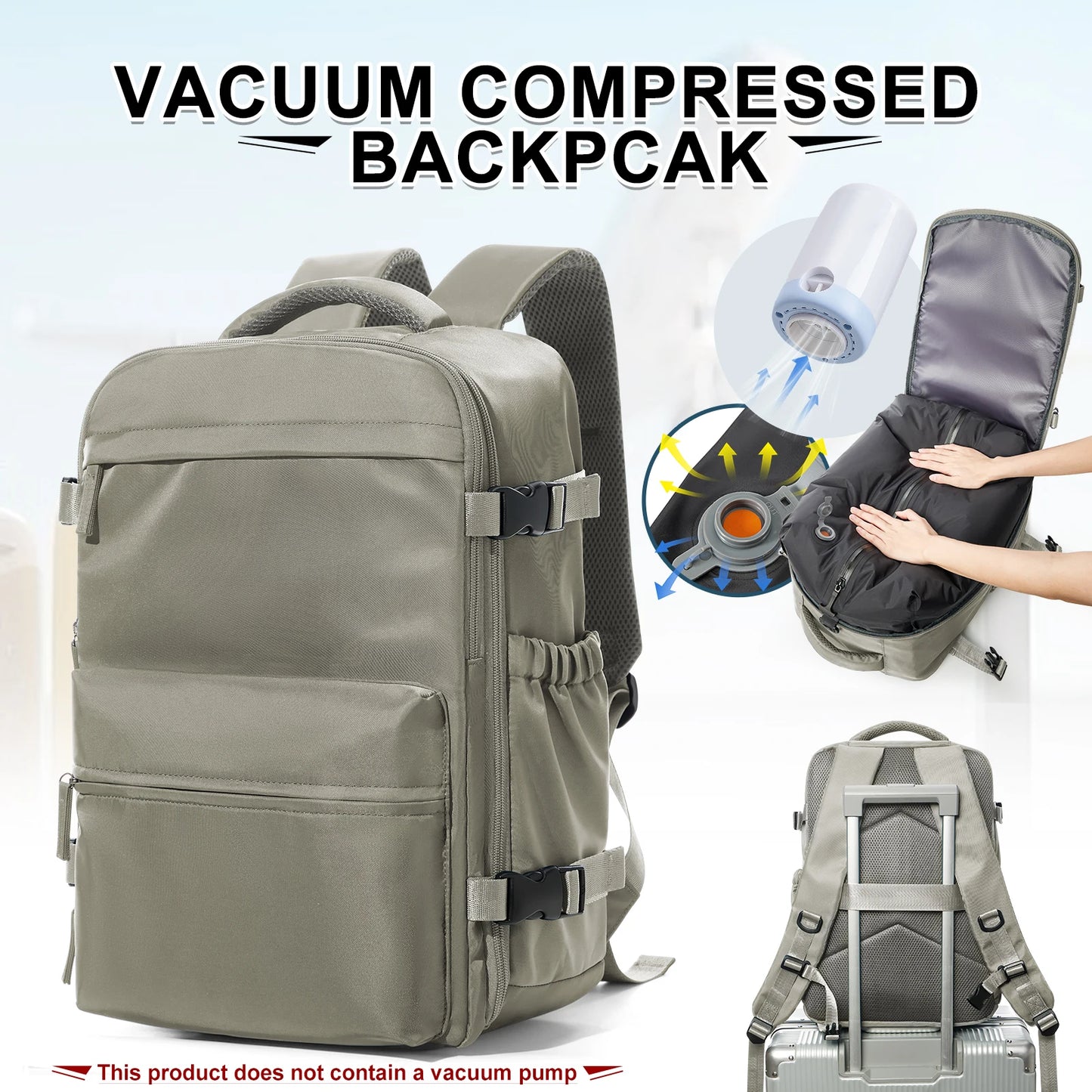 Vacuum Compression Backpack for Travel